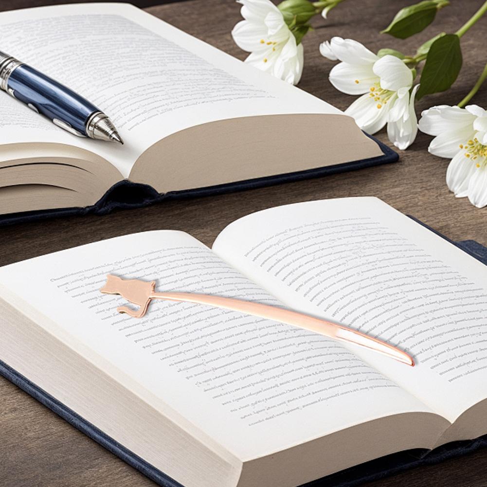 1PC Cute Bird & Cat Metal Alloy Book Clip Cartoon Animal Bookmark Anti-Rust Student Reading Assistant School Office Supplies