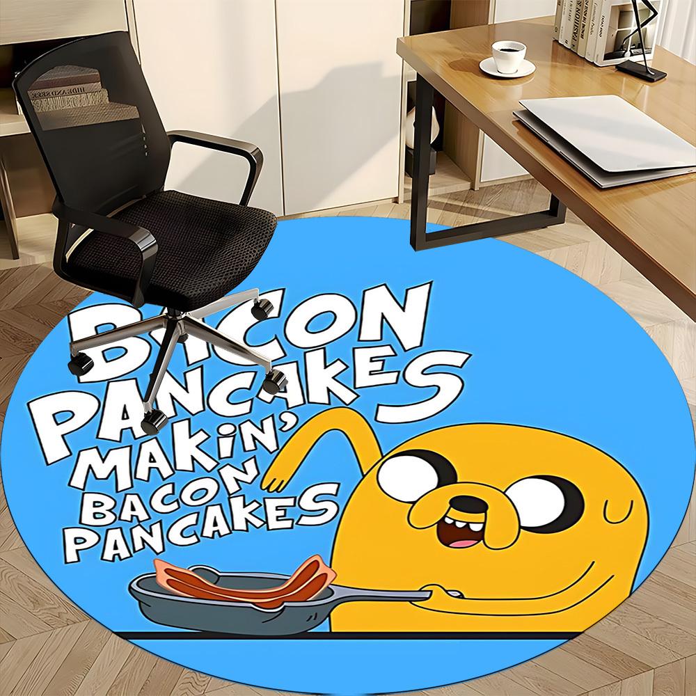 1PC Jake the Dog Office Round Area Rug, Indoor Mat Suitable For Office, Under Office Chairs Bedroom Living Room Home Decor DT1212001