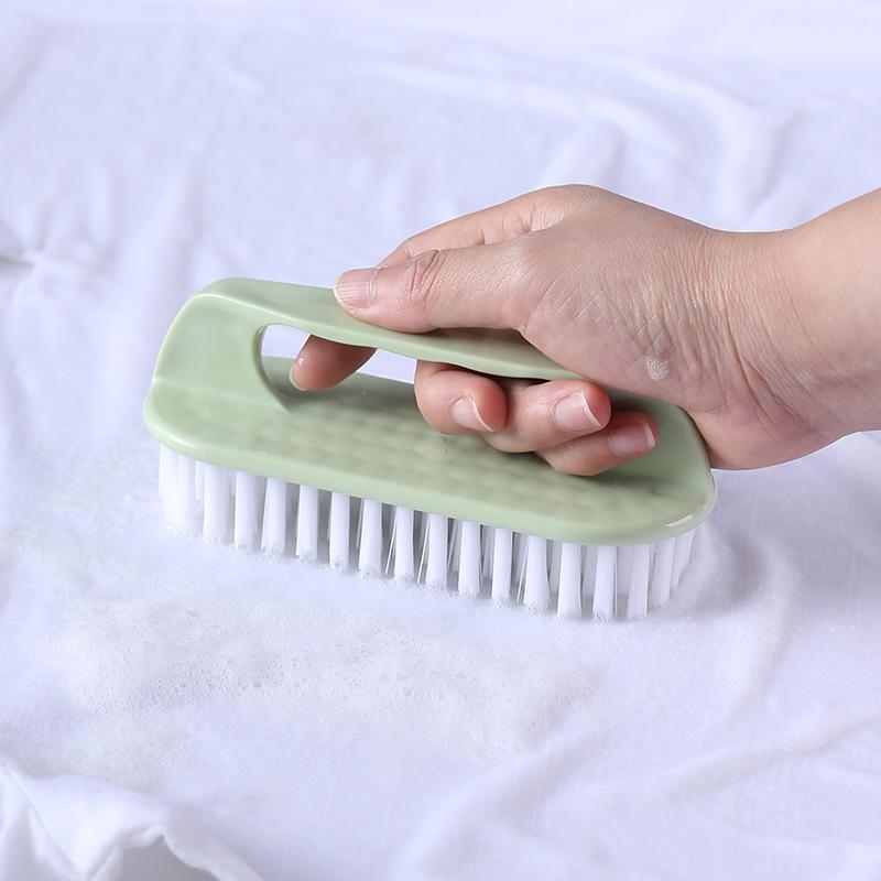 1 brosse à récurer à poils durs pour le linge, les vêtements, les chaussures, portable, en plastique, pour le nettoyage des mains, pour la cuisine et la salle de bain
