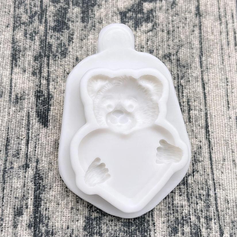 Bear Heart Silicone Sugarcraft Mold Chocolate Cupcake Baking Fondant Cake Decorating Tools