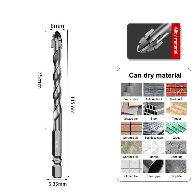 Cross-head Cutting Eccentric Drill Bit Glass Tile Drill