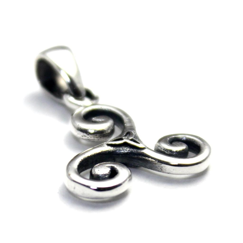 Triquetra Triskelion Triskel Dreifachspirale Keltisches Triskelion Silber 925 Anhänger