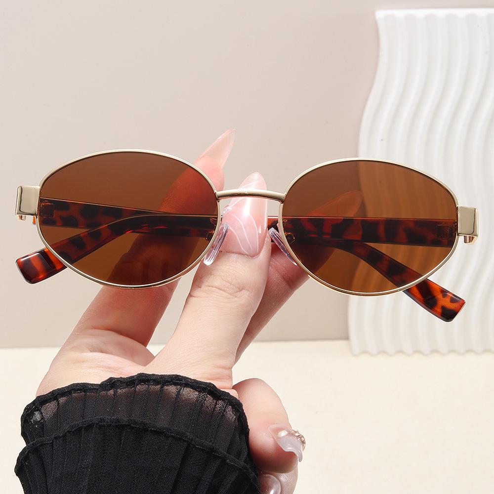 Vintage Oval Metal Sunglasses - Trendy Retro European & American Style
