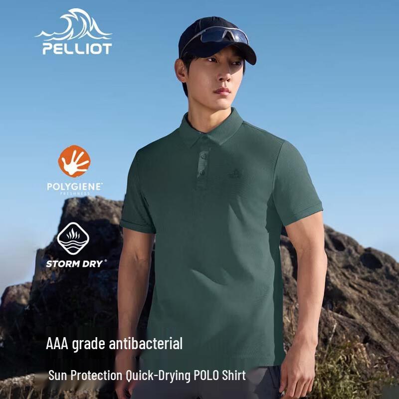 Pelliot Men s Outdoor Quick-Dry Hiking Polo Shirt S