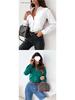 Autumn V-Neck Solid Color Women's Blouse