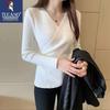 TUCANO Women's V-Neck Asymmetrical Wrap Knit Sweater