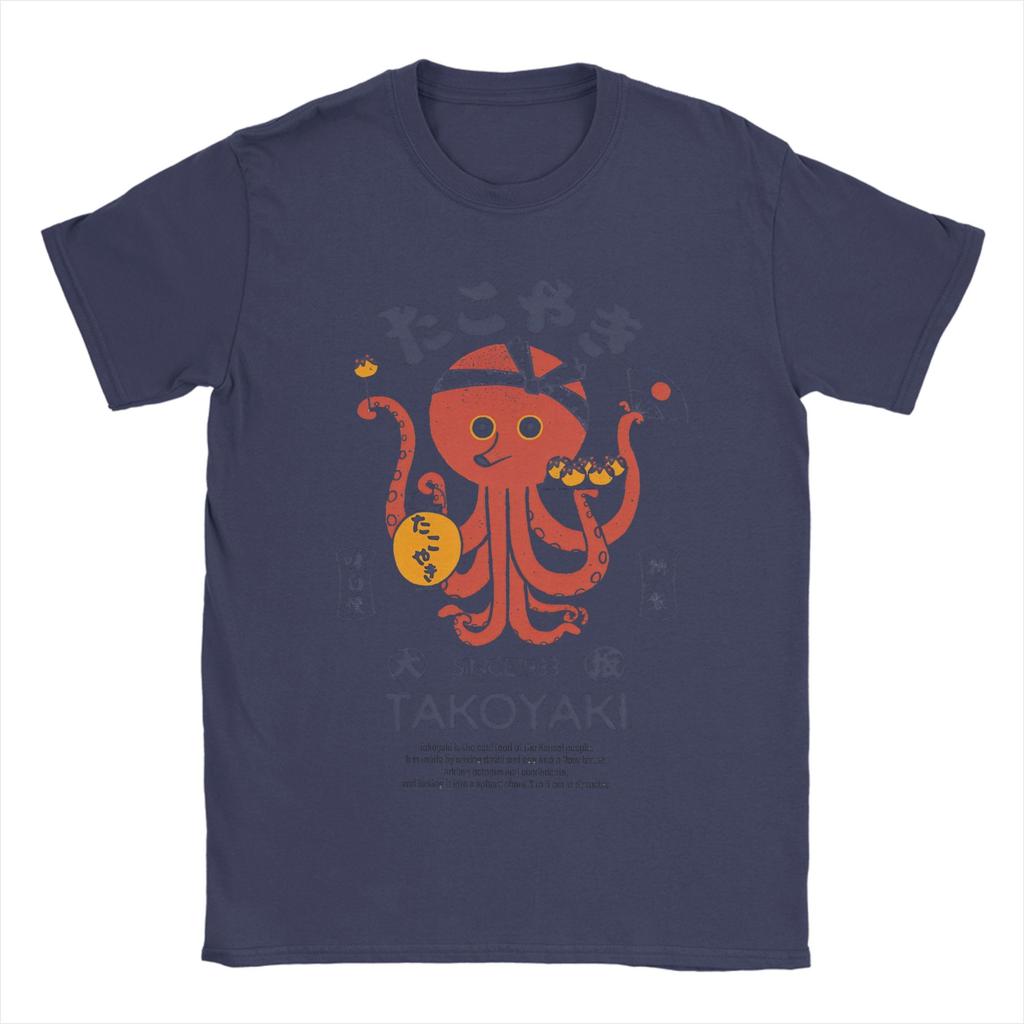 Leisure Japanese Octopus Chef TShirt for Men Round Collar Cotton T Shirts Short Sleeve Tee Shirt Plus Size Clothes