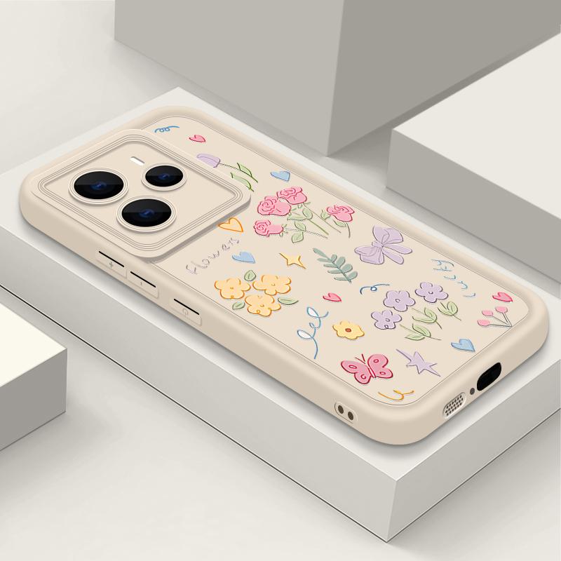

Для Xiaomi 14T Pro 13T Poco X7 F6 X6 Pro Redmi Note 14 Pro 13 12 11 чехол с цветочным принтом мягкий силиконовый противоударный защита линз TPU матовый чехол для телефона Xiaomi 14T Pro