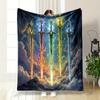 Five Elemental Fantasy Swords print blanket soft and cozy perfect for the living room bed sofa or a nap,gift