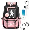 Large Capacity Schoolbag with Shoulder Strap; Student Three-piece Pencil Case Set