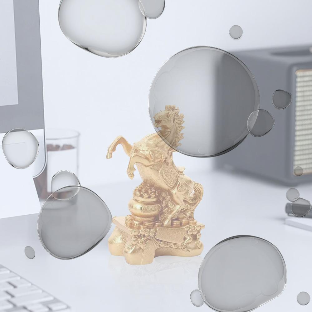 

Horse Statue Feng Shui Horse Year Ornament Zodiac Blessing Souvenir for Home Office Tabletop Decorations China Mainland