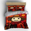 Cute Scarecrow with Warm Scarf Bedding Duvet Cover Set  (1*Duvet Cover 2*Pillowcases, without duvet insert)
