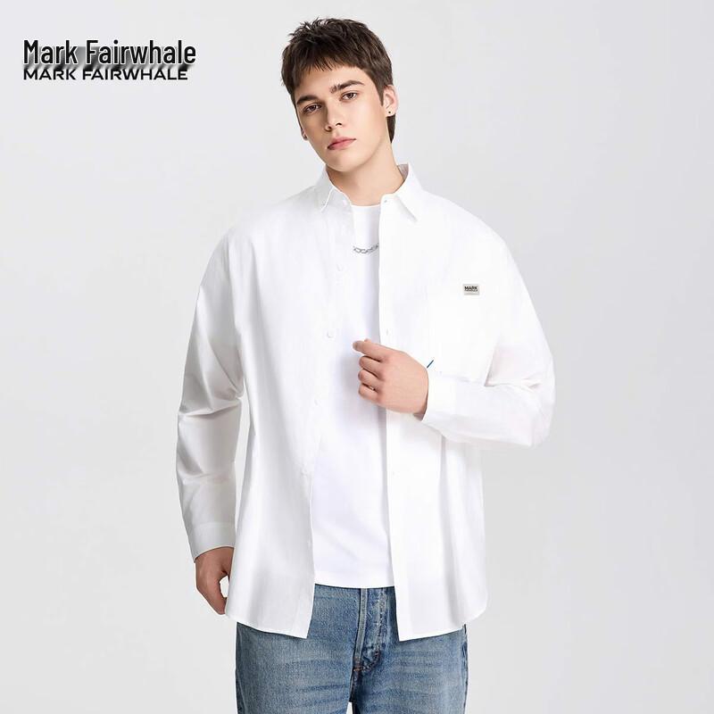 

Mark Fairwhale Men s Solid Long Sleeve Cotton Shirt XL