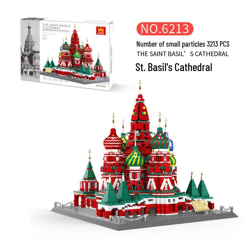 Saint Basil s Cathedral Building Blocks Toy for Kids 50*40*11.6 cm Color Box