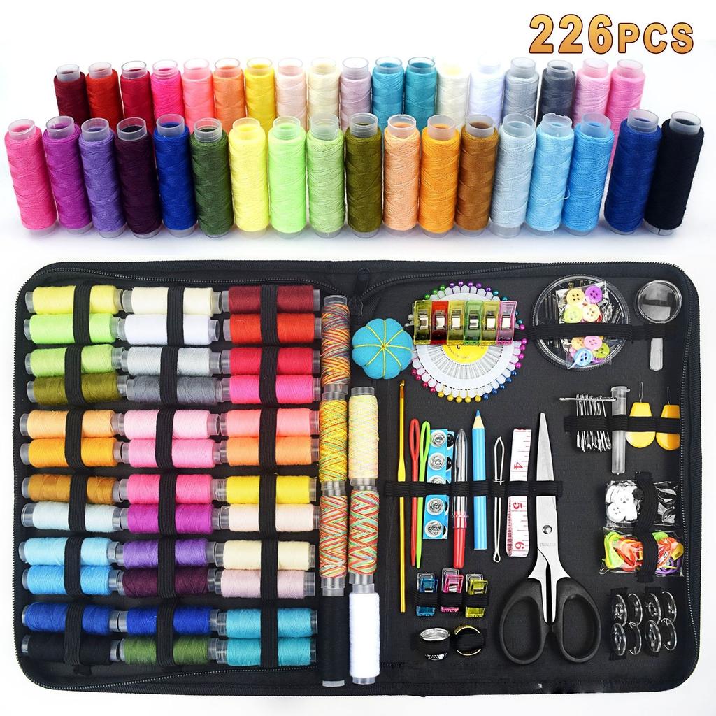 High quality sewing kit, home sewing set, 200 piece sewing set, travel sewing kit hand-sewn