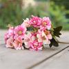 Fake Flower Useful Anti-fade Clear Texture Simulation Flower DIY Bridal Bouquet 6 Forks Artificial Cherry Blossom Artificial Flower
