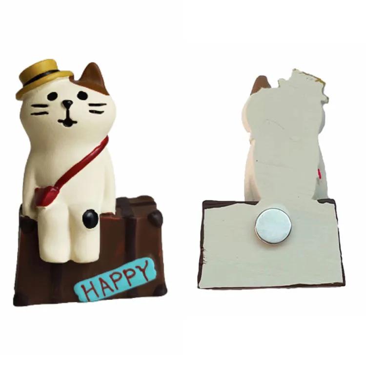Resin Cute Cartoon Cat Fridge Magnetic Sticker Kawaii Zakka 3D Refrigerator Magnet Magnets Home Decoration Creative BirthdayGift