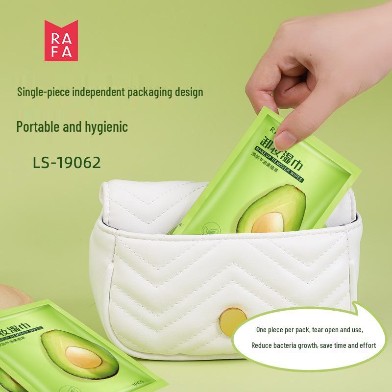 Lafa Avocado Extract Makeup Remover Wipes - Gentle, Portable, Individually Wrapped, 16-pack (LS-19062)