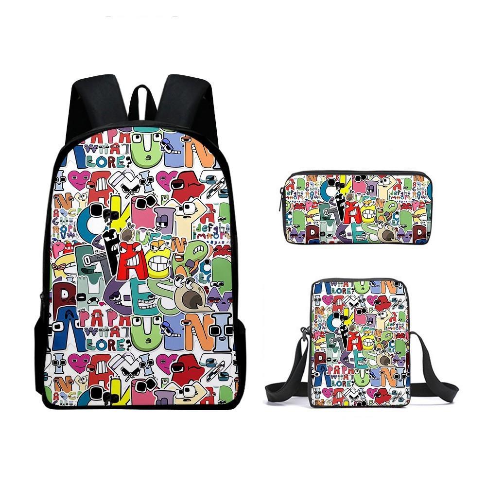 Alphabet Lore Kids School Bag With Durable Oxford Material And Lightweight Comfort For School Use
