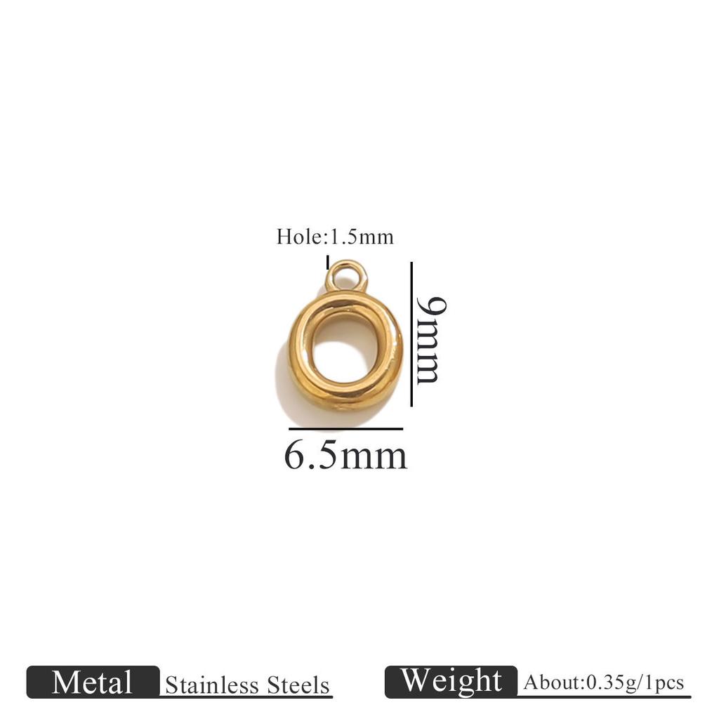 Yori 10pcs/lot Stainless Steel 26 Letters A-Z Mini Ring Letters Diy Handmade Jewelry Making Accessories Wholesale