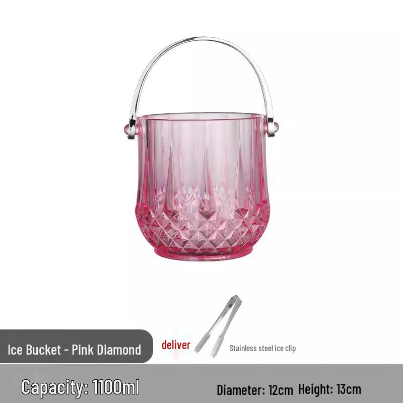 ZISIZ Transparent Acrylic Ice Bucket
