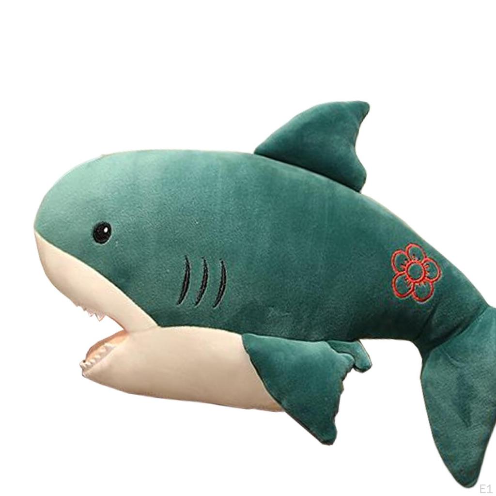 Animal Pillow Shark Comfortable Cartoon Hugging Toy Cute Home Decorative for Living Room