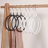 Multifunctional Metal Ring Scarf Shawl Organizer Maximize Storage Space Tie Belt Hook Rack for Wardrobe Use
