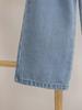 Sweet and Cute Two-piece Set for Girls: Doll-collar Top Paired with Simple, Stylish, and Casual Denim Trousers.