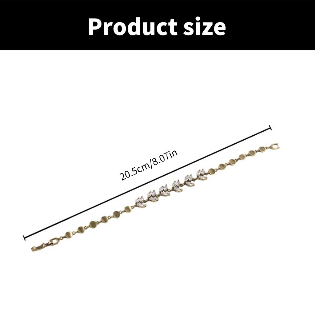 Elegant Sturdy Alloy Bracelet with Antique Silver Rhinestones and Brass Designs Portable Accessory for Everyday Wear