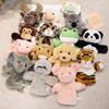 Com Cauda Animal de Pelúcia Marionete de Mão Sapo Fofo Panda Porco Preguiça Lop Pequeno Plushie Contar História Adereço Interativo Presente