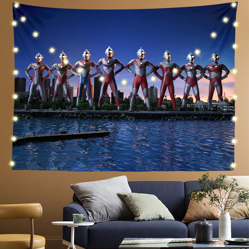 Ultraman Cartoon Wall Hanging for Children's Room Decoration Background Cloth