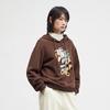 broadcast Women's Hooded Fashion Print Loose Sweatshirt