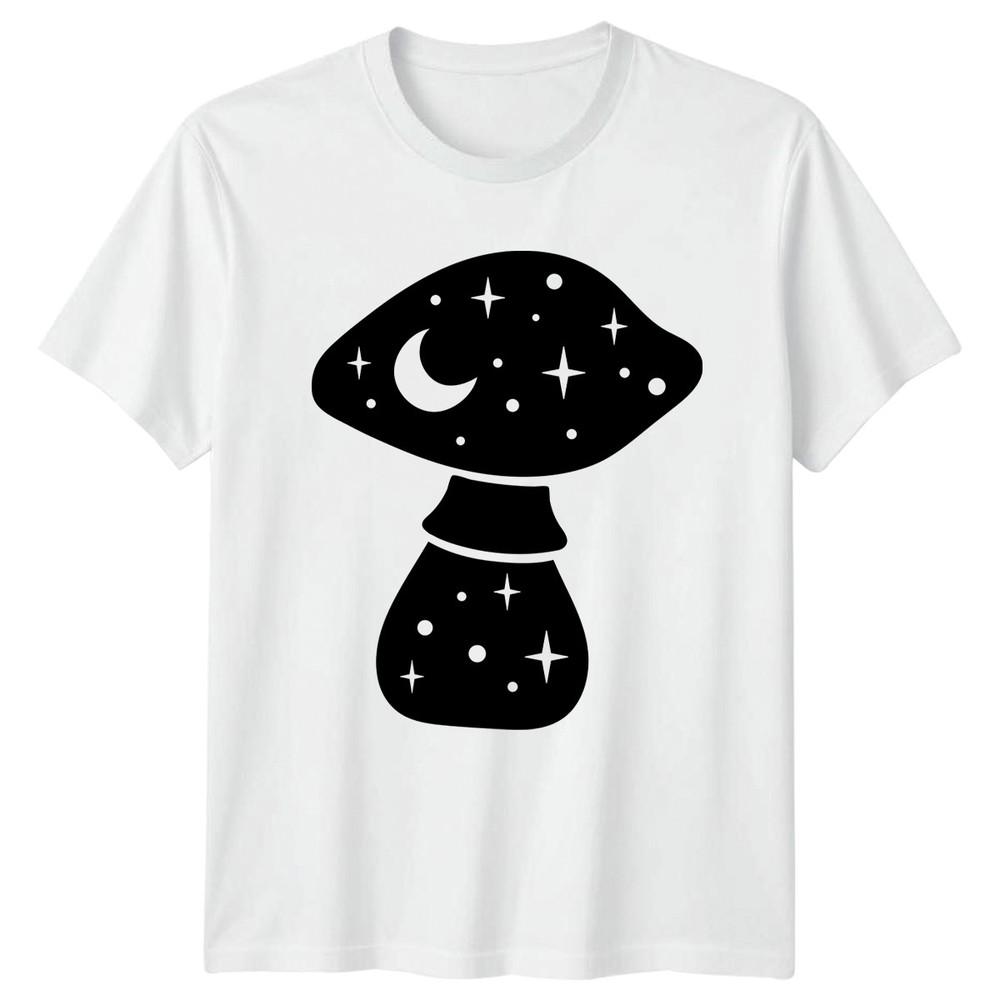 Celestial Mushroom Starry Night Sky TShirt Boho Fungi Nature Fantasy S