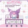 Sanrio Desk Calendar Series Anime Peripheral Exquisite Kuromi Pochacco Static Desktop Decorative Children'S Toy Gifts