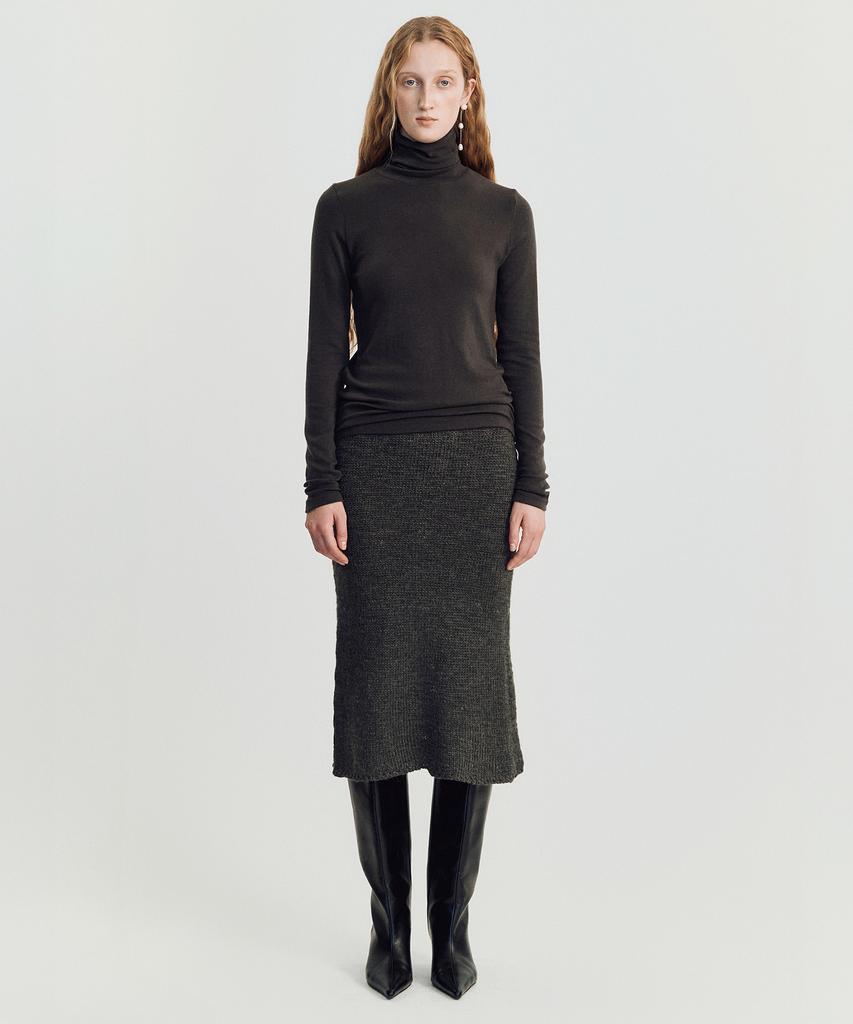 Meibeoyu Lenna Wool Turtleneck T-Shirt _ Khaki