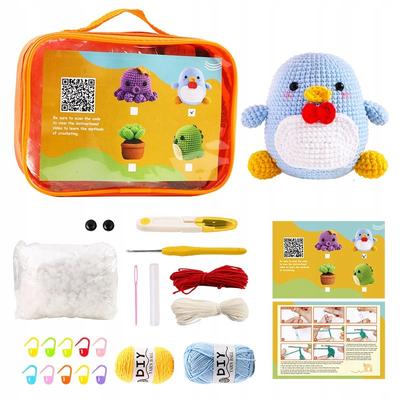 Complete Diy Crochet Kit Gift For Kids Penguin