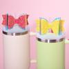 Glossy Bowknot Straw Toppers for Stanley Cups Tumbler Straw Decorations for Stanley Bottle Reusable Accessories Y2K Girls Use