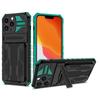 for iPhone 13 13 12 Pro Case Wallet 3-Card Flip Cover Credit Card Holder Slot Back Pocket Dual Layer Protective Hybrid Hard Case