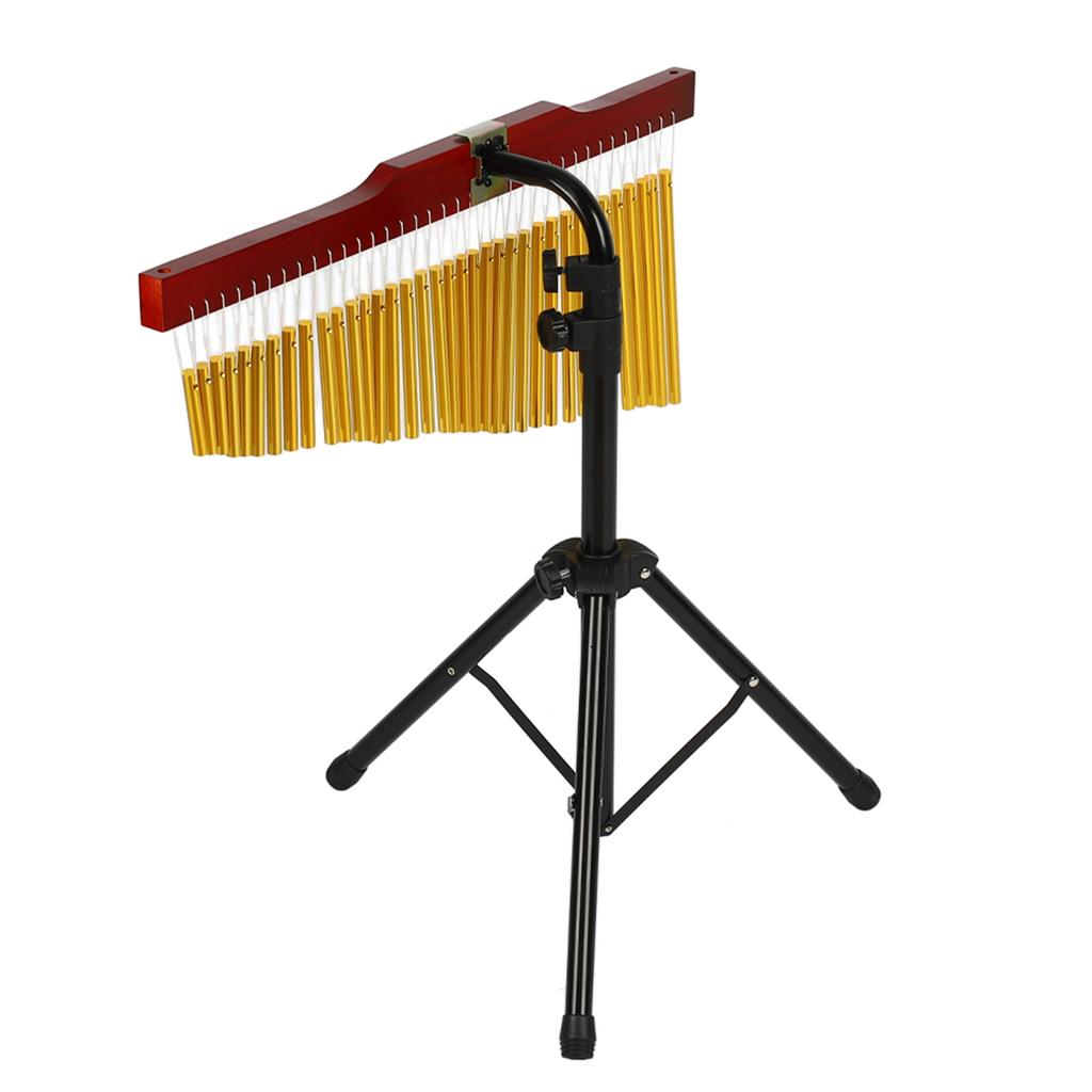 36 Bells Barchime Portable Single Row Bar Wind Chime Musical Percussion Instrument with Tripod and Percussion Stick