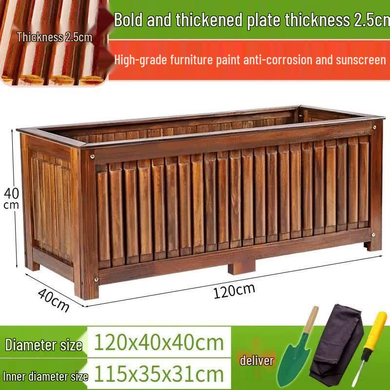 Outdoor Anti-Corrosion Wood Planter Box