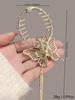 1 Pcs Fashion Gold Flower Studded Hollow Butterfly Hairgirps For Women Girls Party Hair Accessories