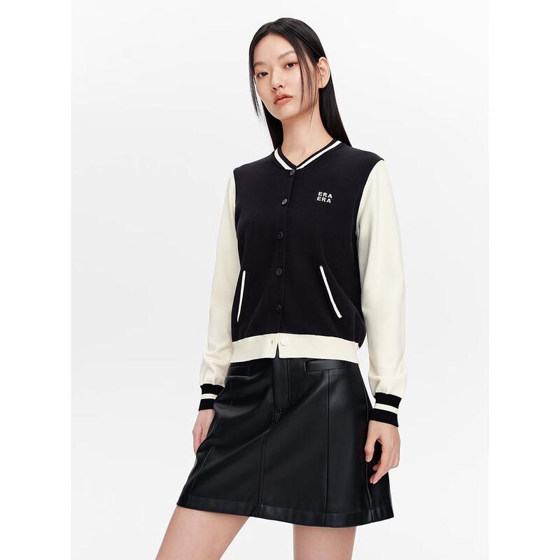 PEACEBIRD Women's Baseball Collar Knit Jacket