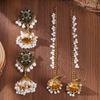 New European and American Fashion Jewelry, Ethnic Style Niche Diamond Earrings, Retro Temperament Rice Bead Fringed Ear Chain