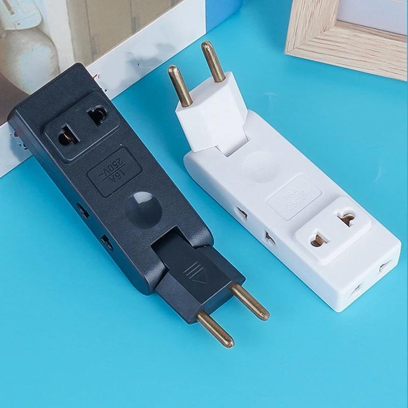 Eu Plug Adapte 4 In 1 Wall Outlet Extension Eu Electrical Socket 180 Degree Plug Adapter Travel Aadapter Portable Power Converte