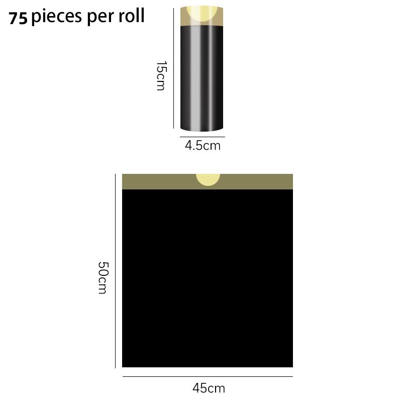 75PCS/Roll Garbage Bags Household Plastic Trash Bag with Drawstring Disposable Trash Bags Household Cleaning Tools