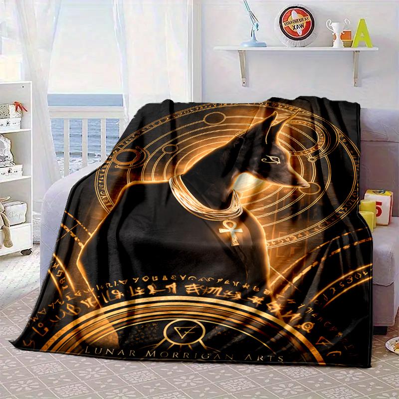 Egyptian Cat Mythology Blanket Flannel Blanket Throw Blanket Sofa Cover Blanket Soft Premium Blanket Picnic Blanket Tv Blanket Gifts