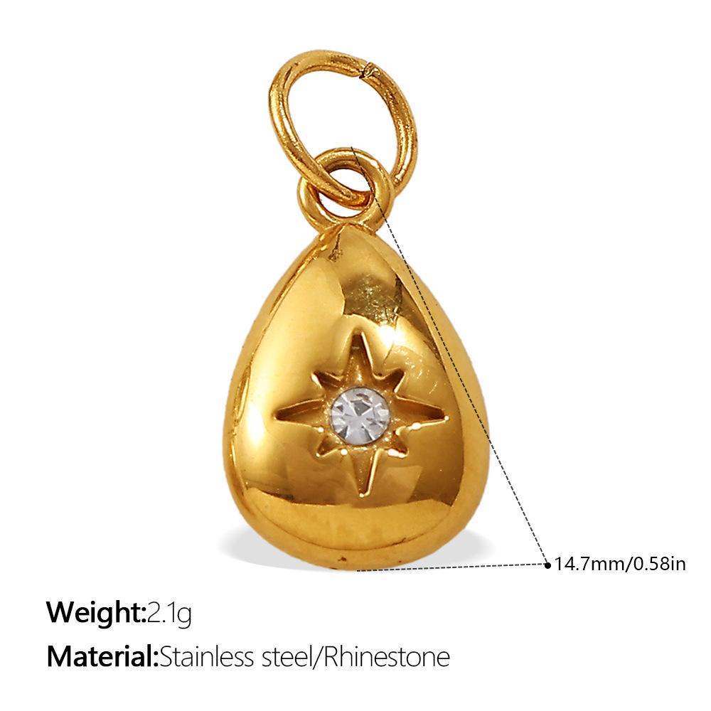 European and American creative gold mini DIY butterfly love pendant collection stainless steel plated 18K gold compact accessories