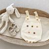 Set Romper in Maglia per Bambina con Cardigan e Gilet Ricamato per Primavera Autunno