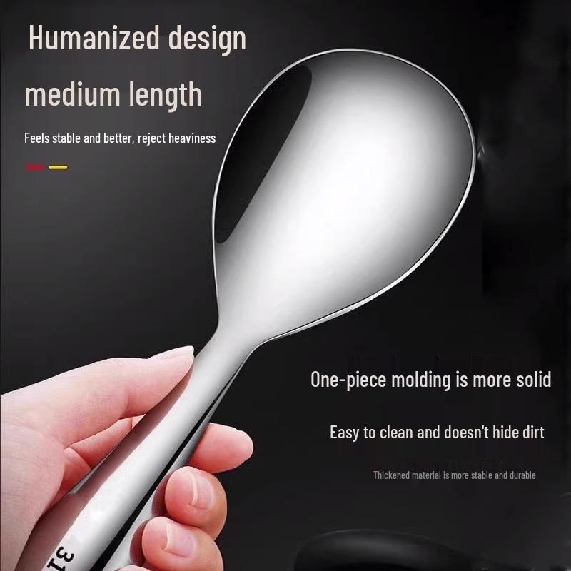 Extra Thick 316 Stainless Steel Non-Stick Rice Serving Spoon and Spatula for Household Use