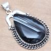 Pendant Grey Botswana Agate Gemstone Mother's Day Gift Silver Jewelry 2.25"
